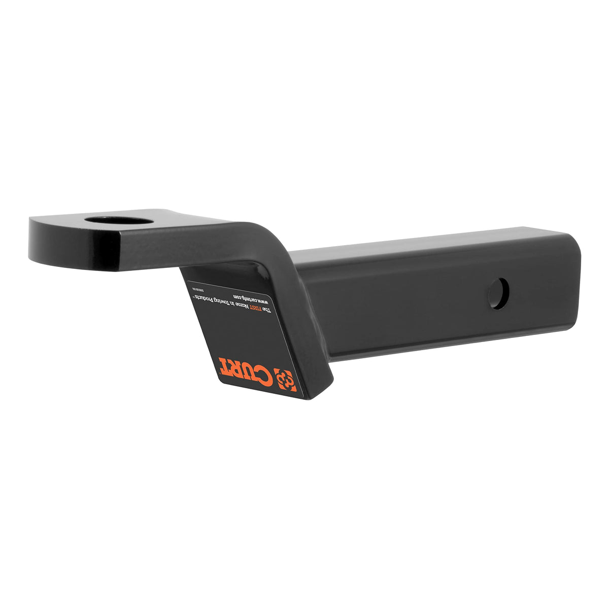 CURT ball mount side profile illustrating length and positioning benefit