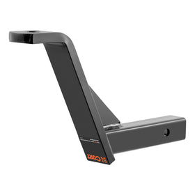 CURT ball mount side profile highlighting drop and rise benefits