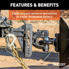 CURT battery charger unit displaying easy recharging for dependable power