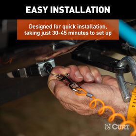 CURT wiring harness detail showing secure connections for easy installation