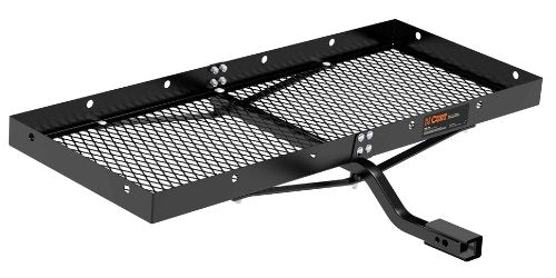 CURT carrier mesh close-up displaying welds and powder-coat durability