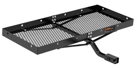 CURT carrier mesh close-up displaying welds and powder-coat durability