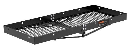 CURT carrier size and bent shank comparison showing added ground clearance