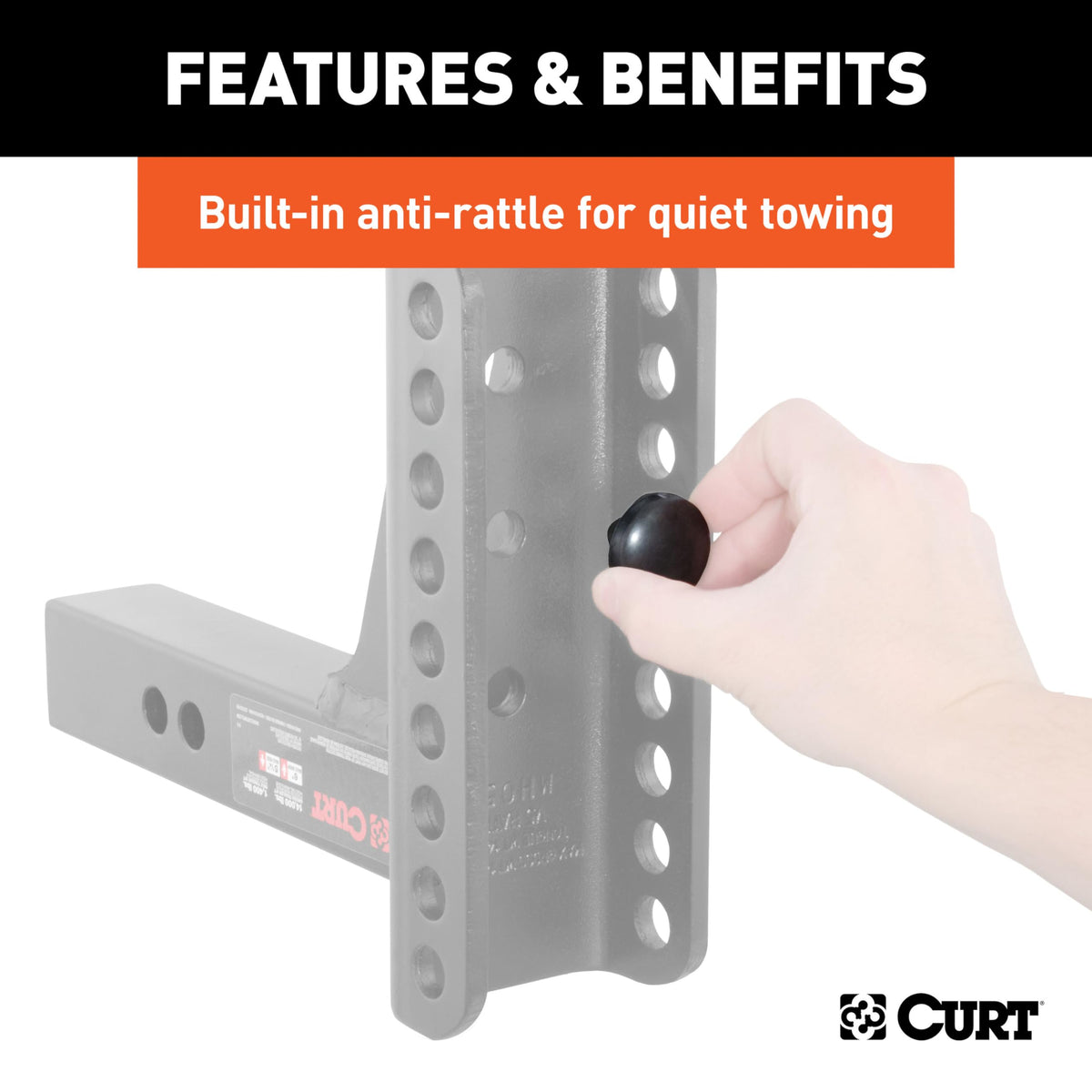 CURT channel weld detail indicating robust steel construction