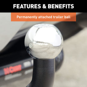 CURT mounted in vehicle receiver demonstrating quick install and stable attachment benefit