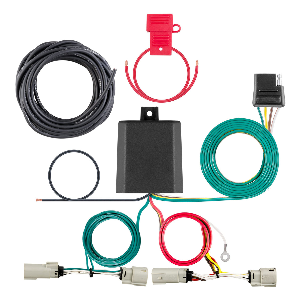 CURT front connector showing plug profile and easy plug-and-play benefit