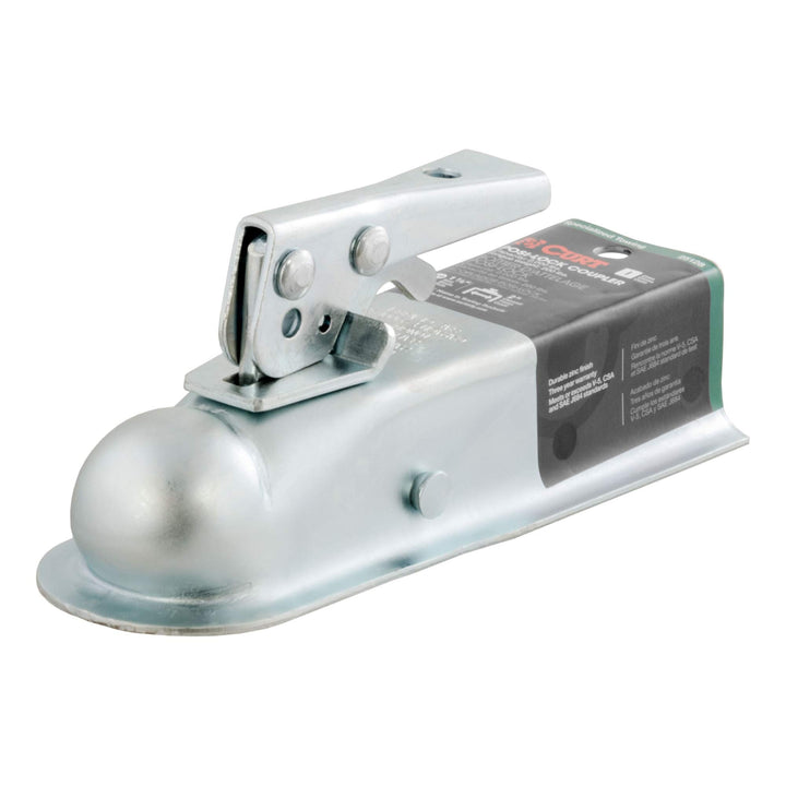 CURT coupler front view showing secure fit and easy alignment