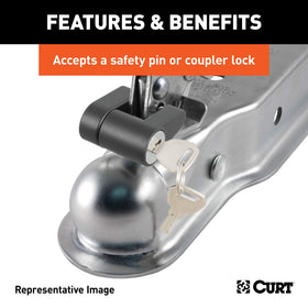 CURT zinc finish texture resisting corrosion for longer life