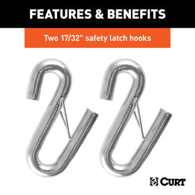 CURT cable beside ruler showing 42 inch length for correct fitment