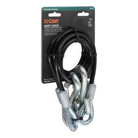 CURT safety cable on a towing truck in a lifestyle scene boosting towing confidence