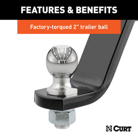 CURT pin and clip included with mount illustrating quick installation convenience