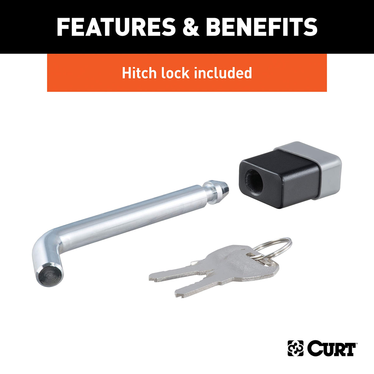 CURT lock keys and watertight dust cap preventing internal corrosion
