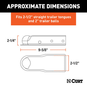 CURT QuickPin with included 1/2-inch pin inserted for fast secure coupling