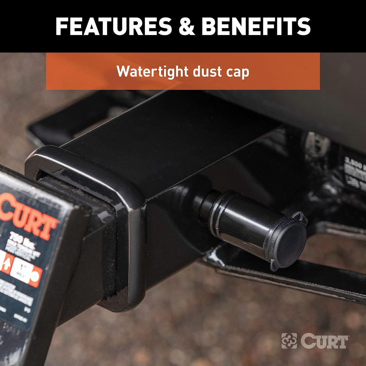 CURT powder coat surface texture resisting rust and weathering benefit