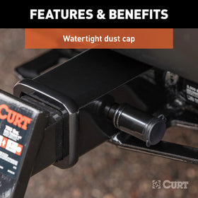 CURT powder coat surface texture resisting rust and weathering benefit