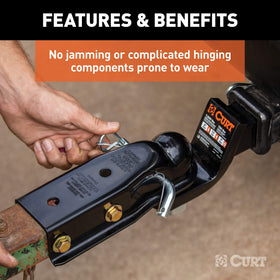 CURT powder-coated finish close-up resisting rust and outdoor wear