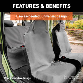 CURT installed in truck bucket seat demonstrating secure fit and coverage