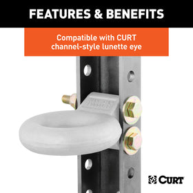 CURT channel beside measuring tape showing 11-3/4 inch overall height for accurate fitment