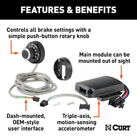 CURT spectrum rotary knob held in hand demonstrating easy tactile control advantage