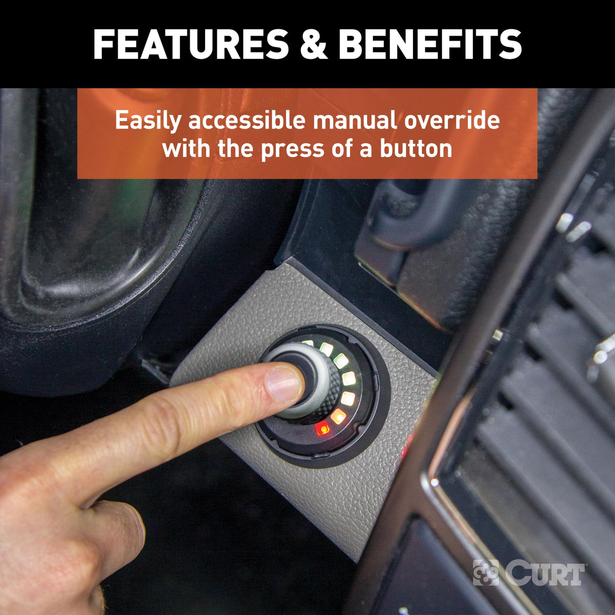 CURT spectrum side-by-side with ruler for compact size and space-saving benefit
