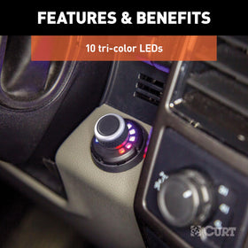 CURT spectrum used on truck towing trailer illustrating smoother stops and confidence