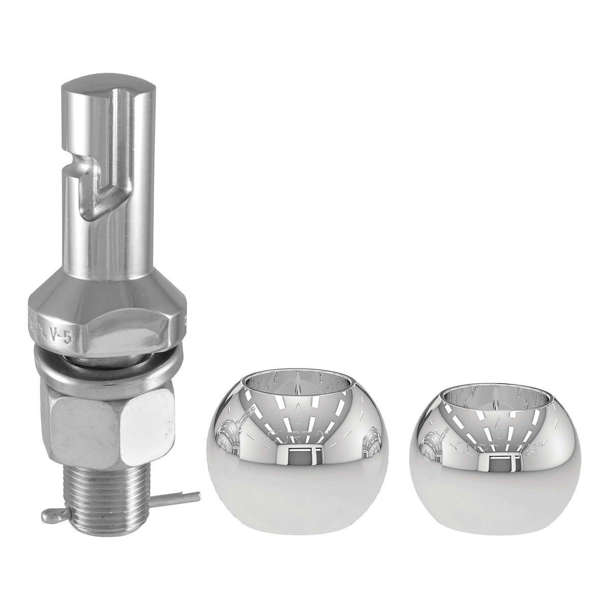CURT front packaging showing Switch Ball set and included ball heads for easy identification