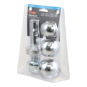 CURT switch ball installed on trailer coupler showing quick-change benefit