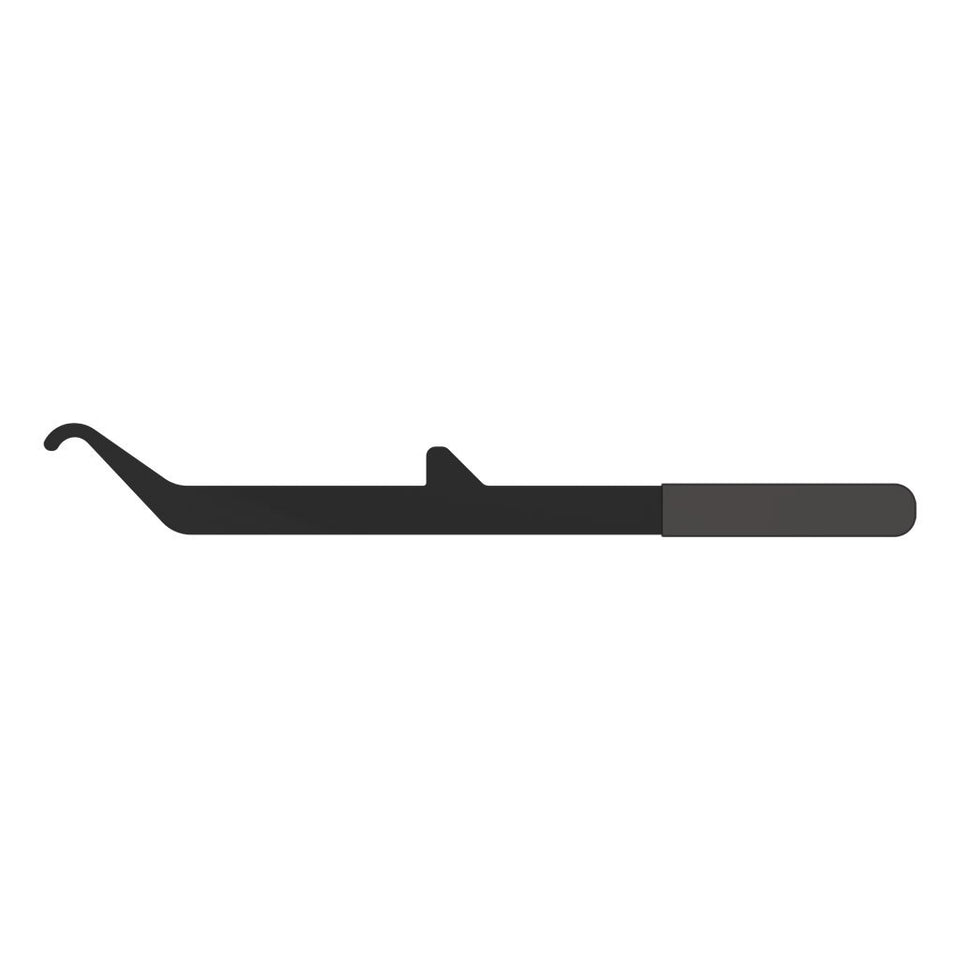 CURT lift handle front view showing grip and leverage for safer installations