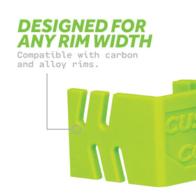 CushCore side profile showing set screw adjustment for secure rim contact benefit