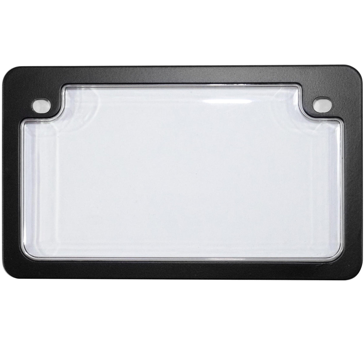 Custom Accessories front view of clear cover and black frame showing protection benefits