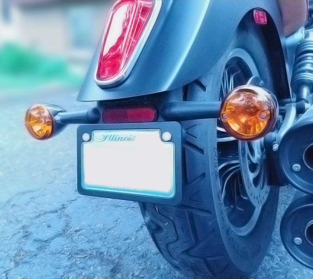 Custom Accessories next to standard plate showing fit and correct size alignment