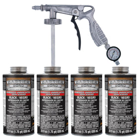 Custom Shop front view of Barrier Bond cans showing kit and labeling for clear identification and convenience