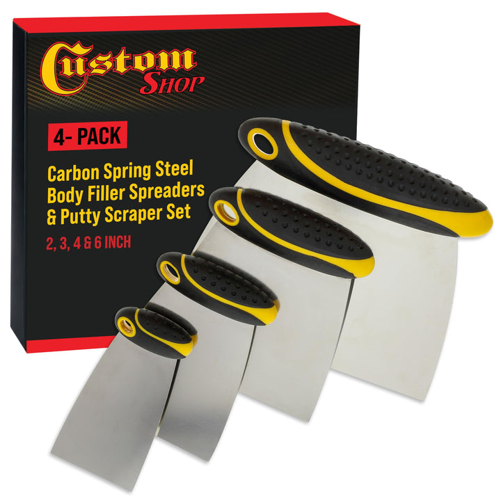 Custom Shop front view of 4-piece set showing included blade sizes and handles for versatile repairs