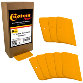 Custom Shop front pack of 50 spreaders showing quantity and benefit
