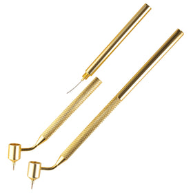 Custom Shop pens front view showing metal body and caps, precise control