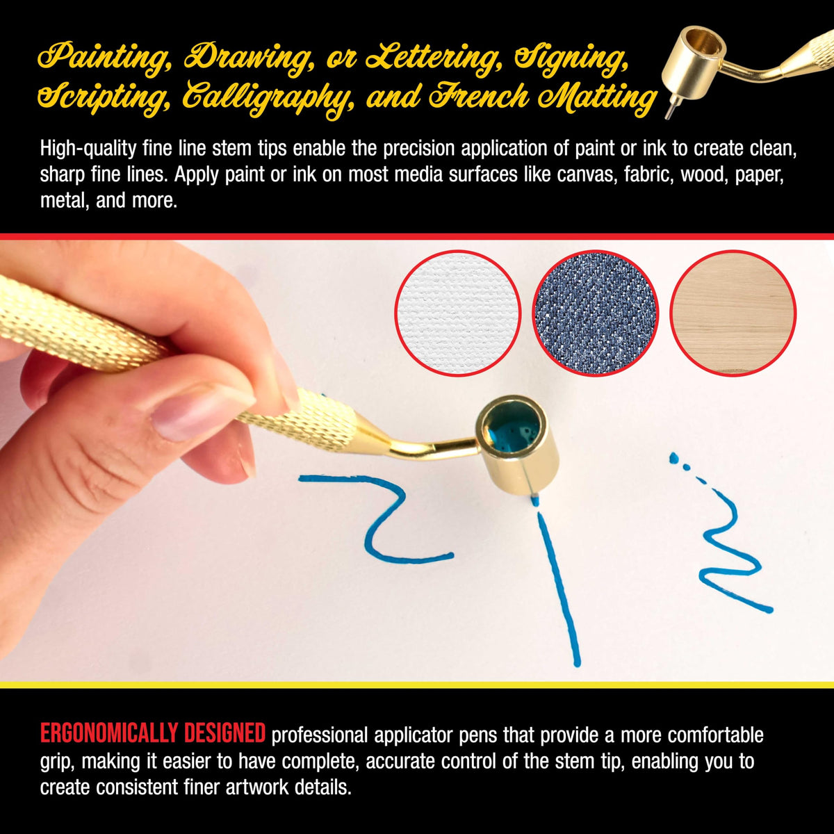 Custom Shop pen applying automotive touch-up showing neat chip repair