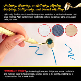 Custom Shop pen applying automotive touch-up showing neat chip repair