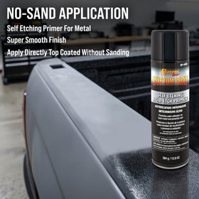 Custom Shop surface texture close-up showing smooth, sandable primer finish