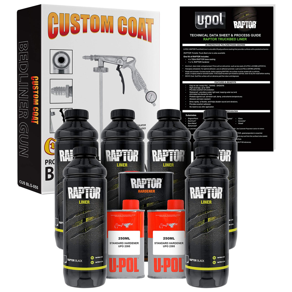 Custom Shop product packaging showing complete Raptor kit benefits