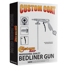 Installer spraying truck bed with Custom Shop kit demonstrating easy DIY application process