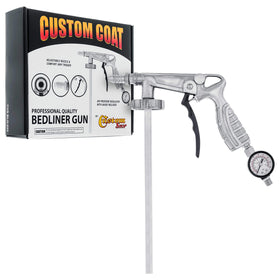 Custom Shop bedliner gun front view showing ergonomic grip and trigger