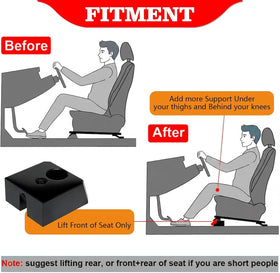 CWXEDN installed in Toyota Tacoma interior showing raised seat and visibility gain