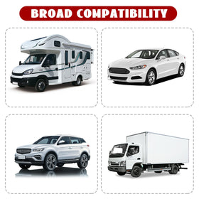 CXCCOI RV parked at campground with gutter installed showing protected exterior benefit