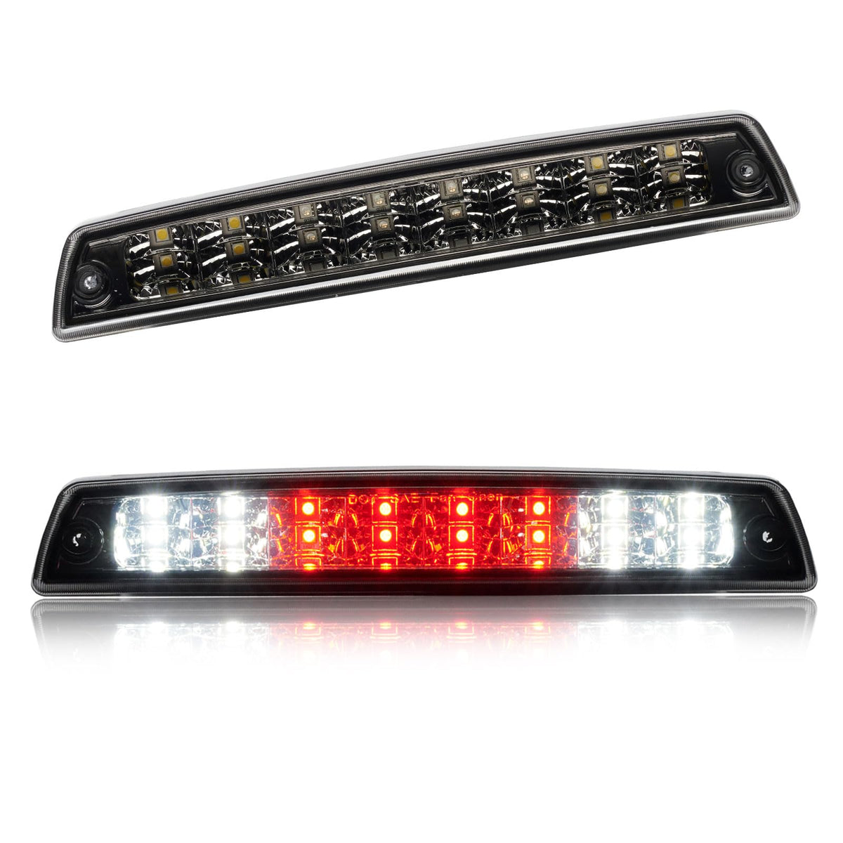 Cxdar smoked third brake light front view showing clean fit and improved styling