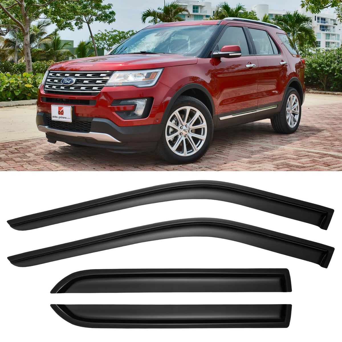 Cxdar front view installed on Explorer shows sleek protection and improved ventilation