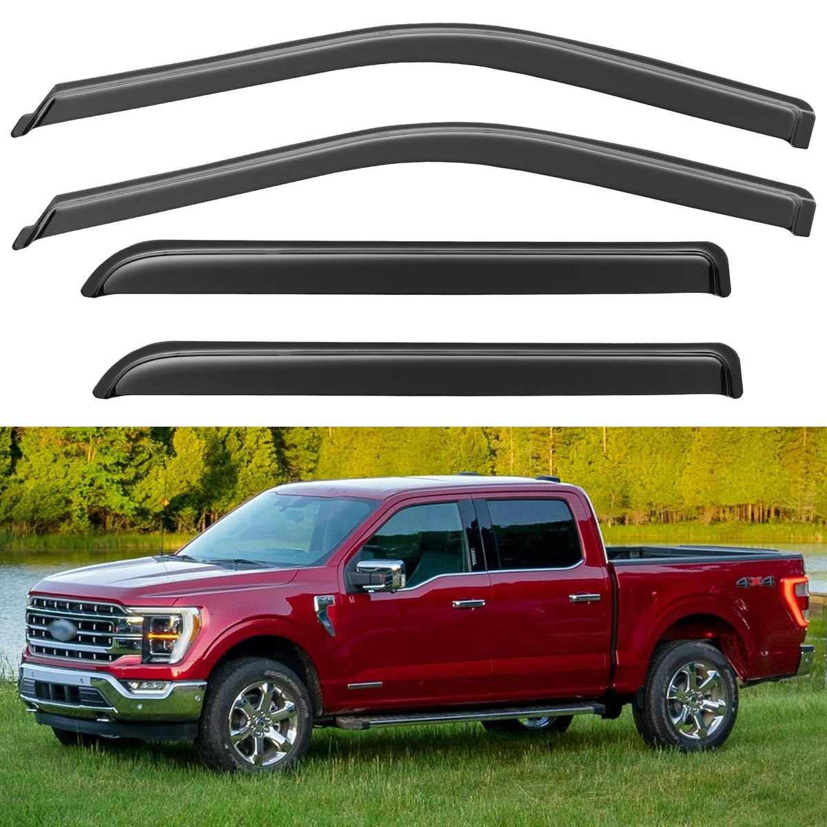 Cxdar front view on F-150 showing sleek look and weather protection