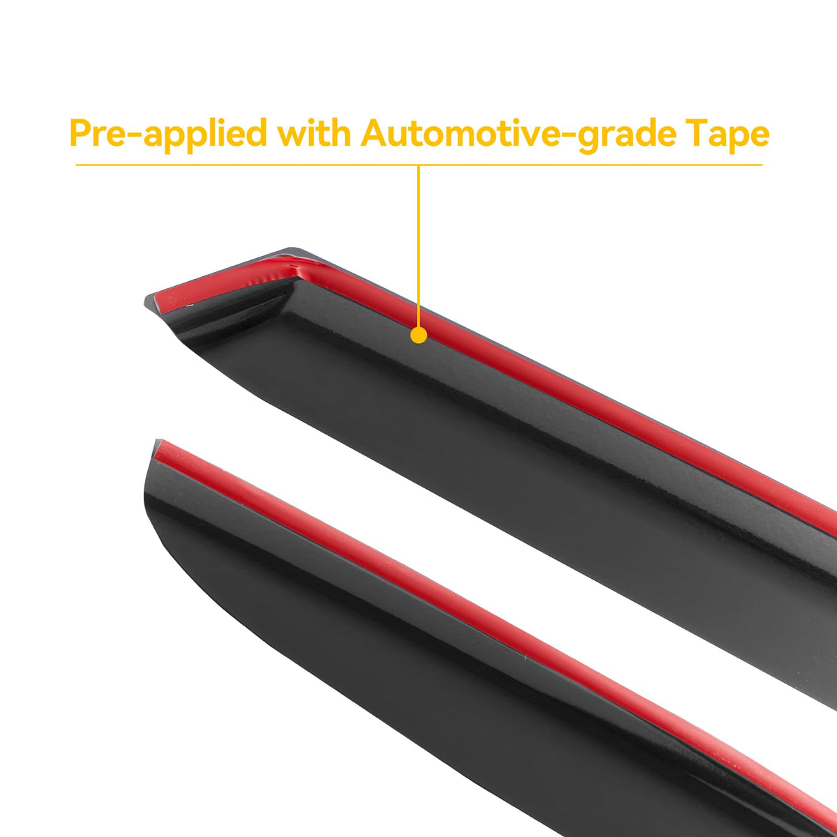 Cxdar visor being heated during installation, ensures stronger tape adhesion