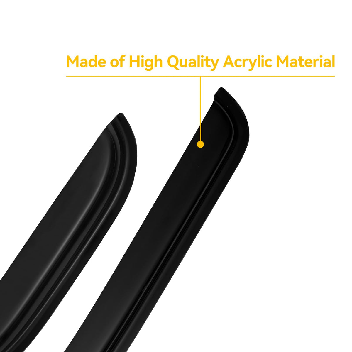 Cxdar installed driver side profile on truck, improves airflow and reduces wind noise