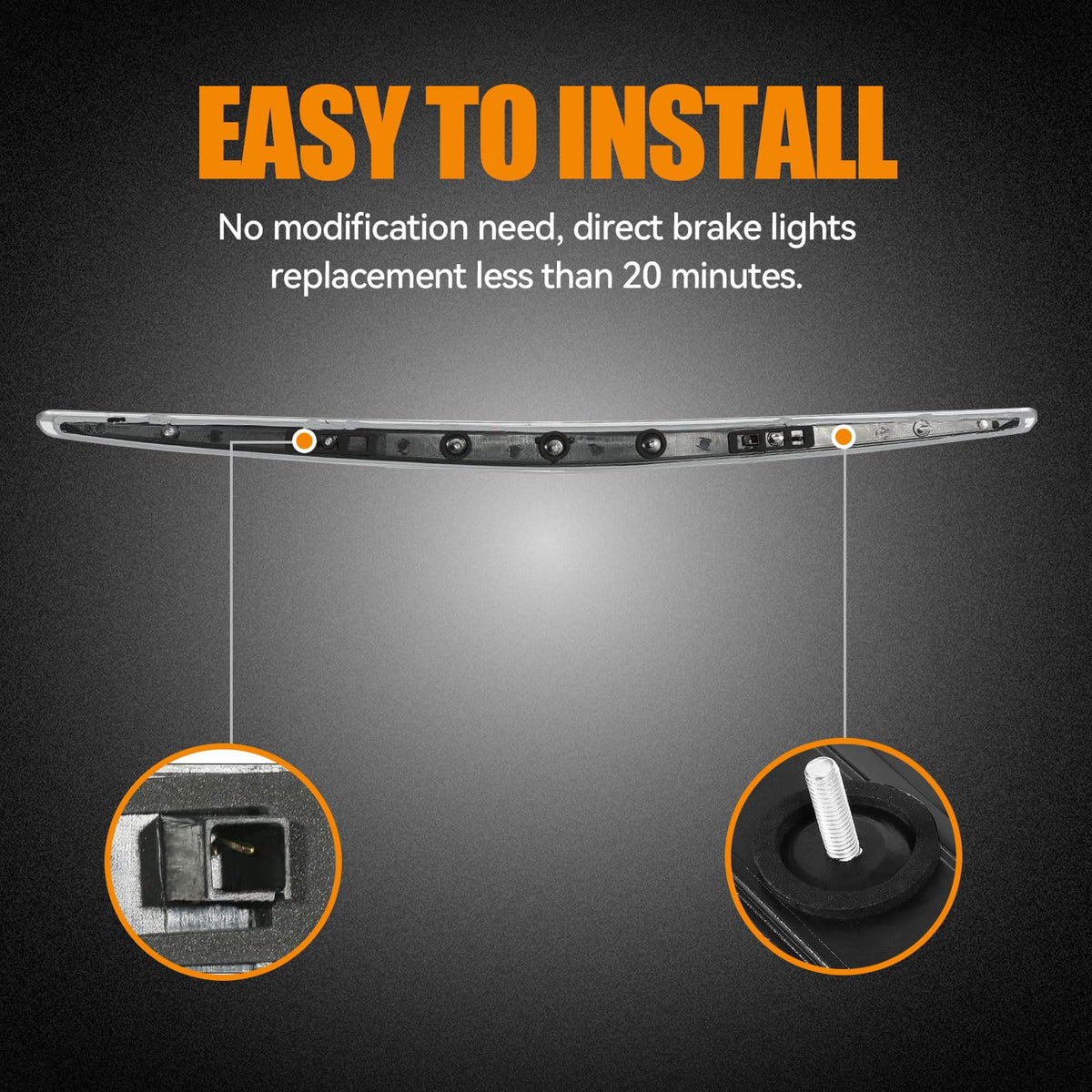 Cxdar installed on Cadillac DTS rear highlighting improved brake visibility