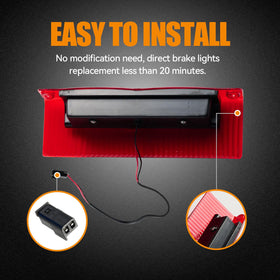 Cxdar installed on Chevy Express rear high-mount demonstrating improved visibility